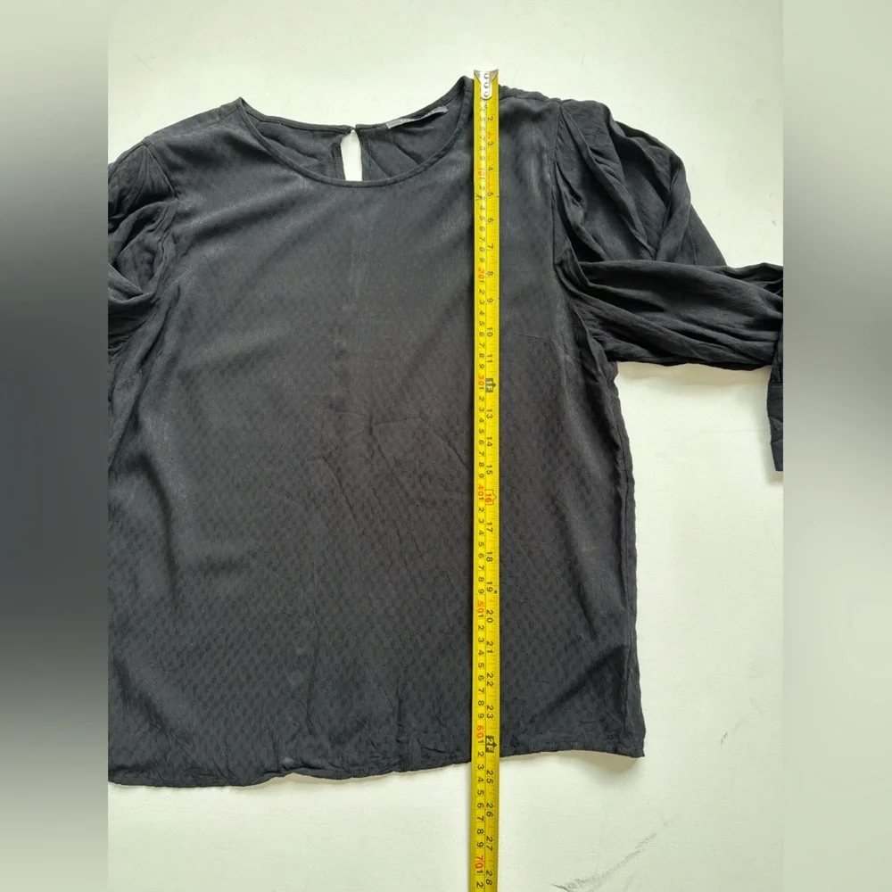 Suzy Shier - Long Sleeve Blouse - Black Pattern - Lightweight - Size: Large - Picture 9 of 9